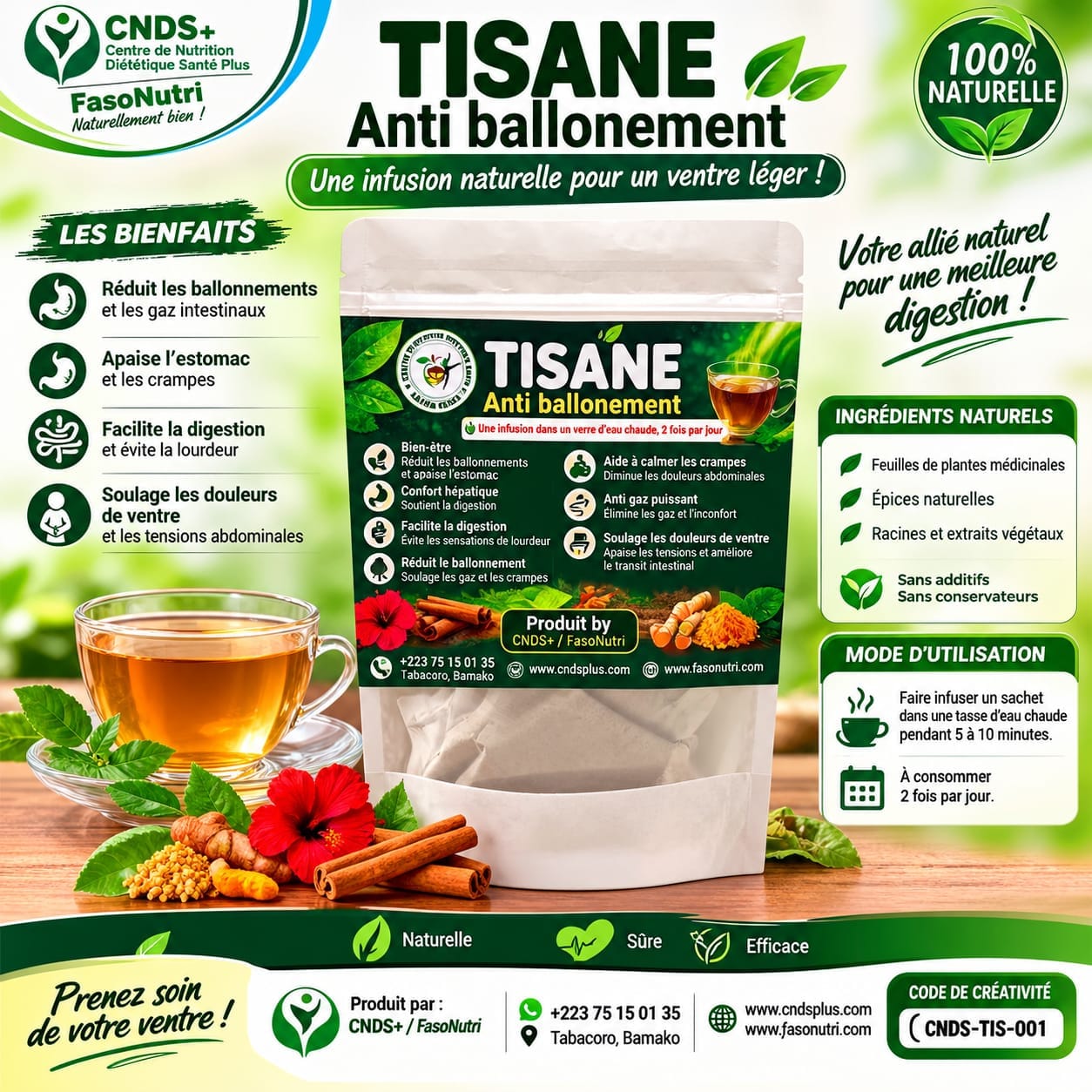 TISANE ANTI-BALLONNEMENTS
